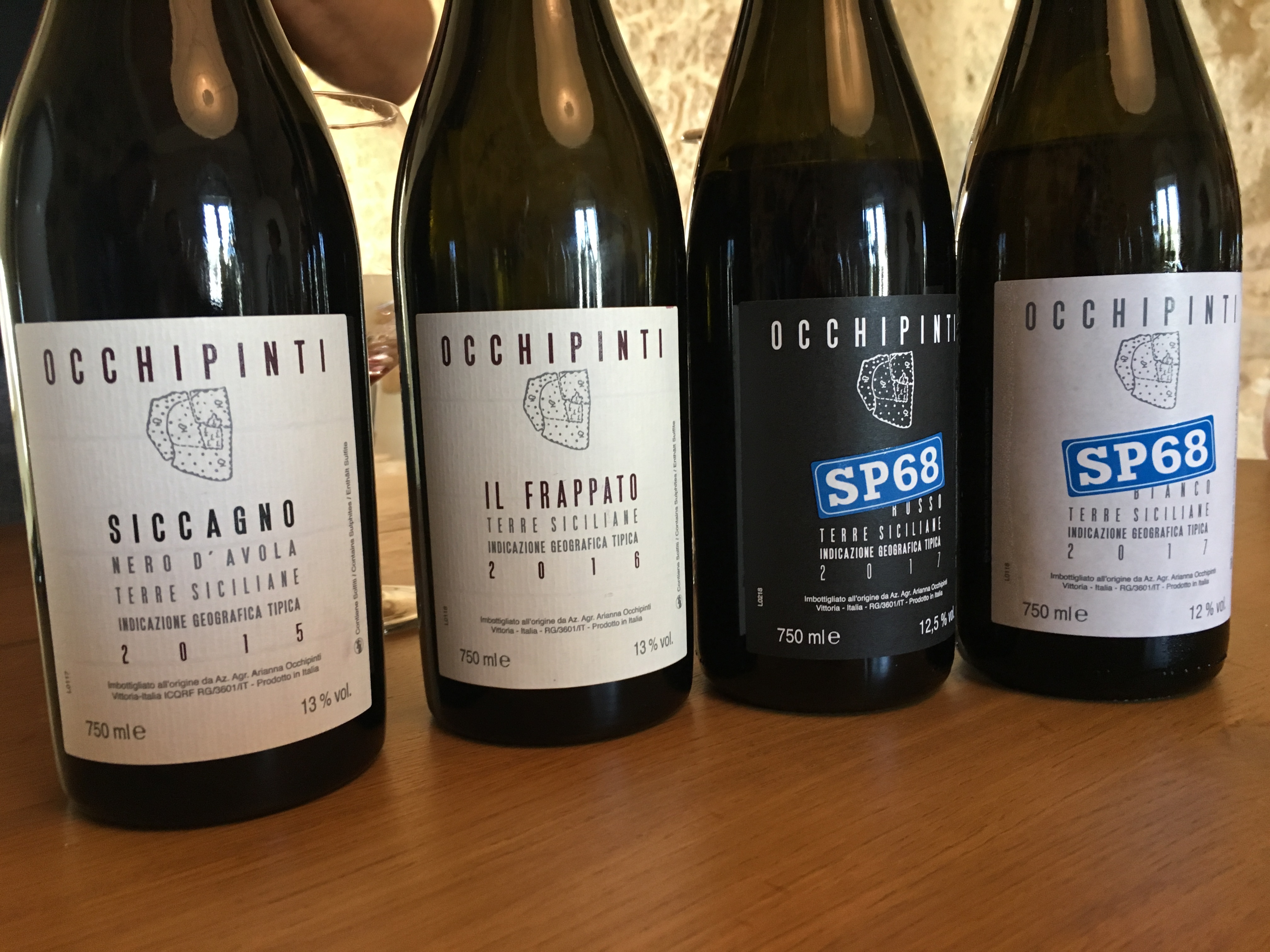 Occhipinti wine lineup